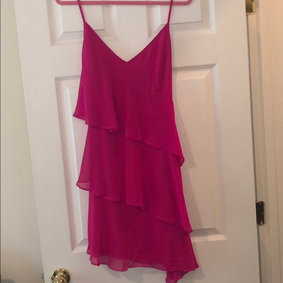 Express Dresses & Skirts - Asymmetrical Tiered Ruffle Shift Dress